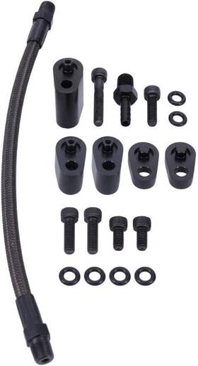 81054-blk Speedy Chevy Chevrolet Ls Steam Vent Kit Black Braided Fittings Ls1 Ls3 4.8 5.3 6.0 6.2