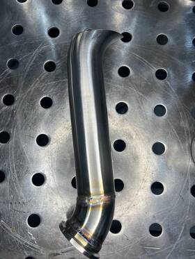 Mdp026 Stainless Bros Tear Drop Tube Flanged For V-band Tial Mvr 44mm Wastegate