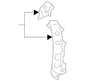 53029ca0309p Subaru Genuine Radiator Support Tie Bar Extension