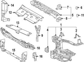 16593-ak010 Toyota Genuine Side Air Baffle