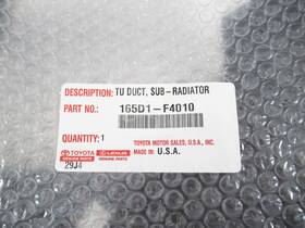 165d1-f4010 Toyota Genuine Oem Driver Lh Air Duct Radiator Support