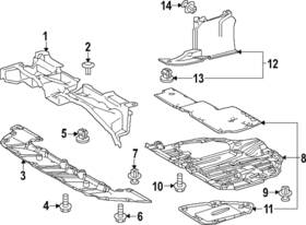 51443-0a010 Toyota Genuine Side Shield