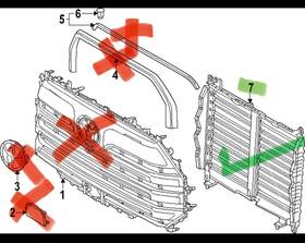 53180-0c011 Toyota 2023-25 Sequoia Oem Radiator Shutter Assembly New