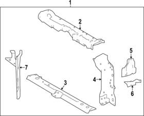 53202-0a120 Toyota Genuine Side Support 532020a120