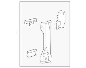 53202-47901 Toyota Genuine Radiator Support Side Panel