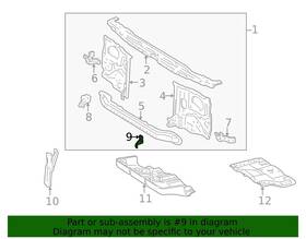 57212-35030 Toyota 1 Genuine Upper Radiator Mount Bracket #1 Lh 96-02 4runner 57212-35030 Toyota 1 Genuine Upper Radiator Mount Bracket #1 Lh 96-02 4runner