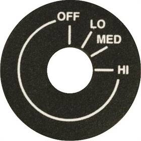 20558-vup Vintage Air Blower Speed Decal For Rotary Controls