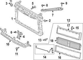 17a-805-932-a Volkswagen Genuine Radiator Support Panel Brace