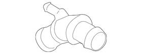 1j0-121-087-b Volkswagen Genuine Cooling System Bypass Line Adapter