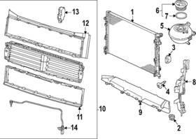 3cm-122-321-f Volkswagen Genuine Radiator Support Air Deflector