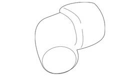 5q0-121-619-a Volkswagen Genuine Radiator Coolant Hose Adapter