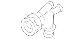 5q0-122-291-e Volkswagen Genuine Upper Hose Coupling