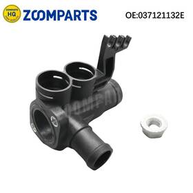 37121133f Zoomparts 037 121 132 For Vw Golf Jetta Passat Front Engine Coolant Thermostat Housing Water Outlet