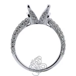 1.26CT Women's Princess Diamond Halo Semi Mount Engagement Ring 18K White Gold. Fixed Price $1899.00.