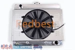 3 Row RADIATOR+SHROUD+14"FAN Fit 1962-65 66 Chevrolet Nova Chevy Ii V8 CC6267. Fixed Price $198.55.