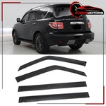Fits 2017-2024 Nissan Armada 4PCS Window Visors Smoke Rain Sun Side Deflectors. Fixed Price $35.99.