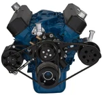 Black Ford 289 302 V-belt Kit Billet Small Block Power Steering Pulley Sbf. Fixed Price $469.00.