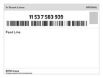 Genuine Bmw Feed Line 11-53-7-583-939 New. Fixed Price $171.01.