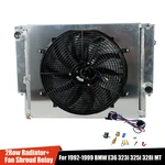 For 1992-1999 Bmw E36 323I 325I 328I Mt Row Aluminum Radiator+fan Shroud Kit. Fixed Price $144.88.