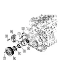 Genuine Mopar Fan Hub Retainer 04882043. Fixed Price $23.65.