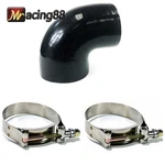 Emusa 3.5" To 4" Silicone 90DEGREE Hose Reducer Pipe BLACK+2X T-bolt Clamps. Fixed Price $21.98.