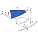 For Porsche 911 1999-2013 99654332500 Rear Left Quarter Glass Seal. Fixed Price $241.72.