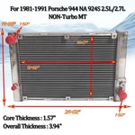 Radiator Fits Porsche 944 Non-turbo 2.5L / 3.0L S2 Na L4 1981-1991 Full Aluminum. Fixed Price $98.00.