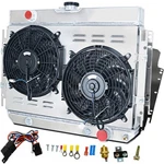 Row Aluminum Radiator+shroud Fan+relay For 63-68 Chevy IMPALA/64-67 Camino. Fixed Price $163.39.