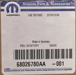 Genuine Oem Mopar 68026780AA Engine Cooling Fan Motor Wiring Harness. Fixed Price $61.60.