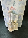 Vintage Precious Moments Sugar Town Flag Pole Figurine Christmas Holiday 184136. Fixed Price $6.99.