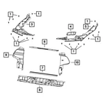 For Dodge Durango 2021-2025 68455229AA Front Right Radiator Support Baffle. Fixed Price $49.01.
