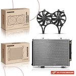 A-premium 2X Aluminum Radiator & Cooling Fan Assembly Kit For Mercedes-benz E420. Fixed Price $284.99.