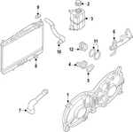 Genuine Nissan Water Outlet 11060-6TA0A. Fixed Price $206.15.
