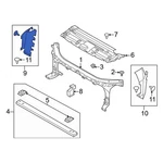 Ford F-150 2021-2025 ML3Z8310D Front Right Radiator Support Baffle. Fixed Price $34.11.