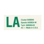 1967 C2 Corvette Dash Cluster Rear La Decal 300HP Speed Minder 634819. Fixed Price $19.95.