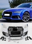 RS7 Style Front Bumper Cover Grille Facelift Set Kit Fits 2016-18 A7 C7.5. Fixed Price $625.91.