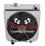 Rn Champion 2 Row Radiator, 16" Fan, Shroud 1964 - 1966 Ford Mustang V8 Swap. Fixed Price $493.01.