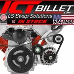 Ls Low Mount Alternator Bracket For Electric Water Pump W/ Tensioner Compatib.... Fixed Price $232.99.