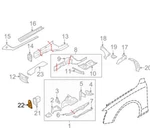 Audi A4 B8 Front Slam Panel Left Side Securing Plate 8K0805499D No Duty To. Fixed Price $83.34.