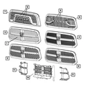 Genuine Mopar Active Shutter Grille 68297699AB. Fixed Price $738.08.