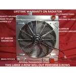 1963-1966 Ford Mustang Falcon Comet Aluminum Radiator, Shroud, 16" Fan High Flow. Fixed Price $229.00.