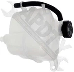 Apdty 714349 Coolant Reservoir Fluid Overflow Plastic Bottle Housing W/ Cap. Fixed Price $79.55.