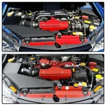 Fit For Subaru Wrx Sti Radiator Shroud & Pulley Belt Red Cover Combo 2008-2012. Fixed Price $69.80.