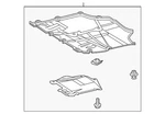 Genuine Toyota Radiator Support Splash Shield 51410-12181. Fixed Price $212.16.