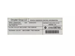 Genuine Mopar Veci Label 47480087AA. Fixed Price $8.45.