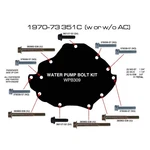 Ford Mustang Cougar Water Pump Bolt Kit Cleveland 1970 1971 1972 1973. Fixed Price $68.95.