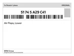 Genuine Bmw Air Flaps, Lower 51-74-5-A29-C41 New. Fixed Price $400.92.