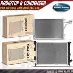 2X Aluminum Radiator & Ac Condenser Cooling Kit For Kia Soul 2014-2016 1.6L 2.0L. Fixed Price $164.19.