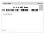 Genuine Bmw Control Sleeve 17-10-7-523-260 New. Fixed Price $83.53.