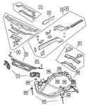 Genuine Mopar Upper Radiator Mounting Cross-member Package 5003851AH. Fixed Price $193.02.